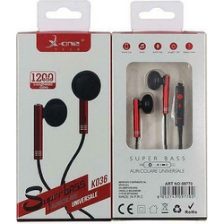 X-ONE K036 Handsfree Earbud 3.5mm Red