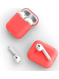 Leewello Θήκη σε Κόκκινο χρώμα για Apple AirPods 1 / AirPods 2