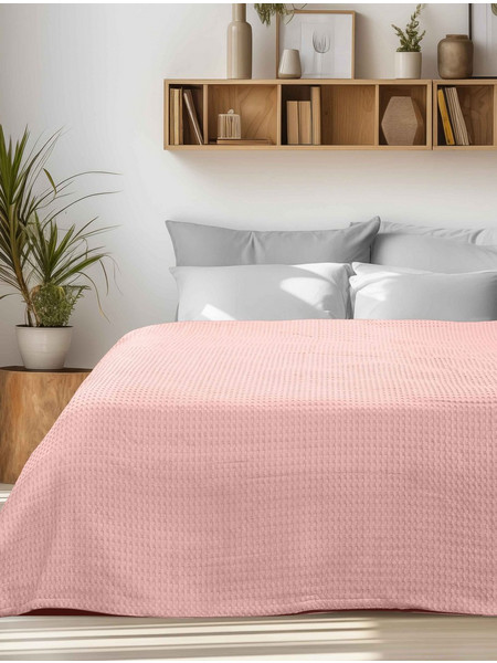 Κουβέρτα Πικέ PIKONA PINK MADI 220 x 240 εκ
