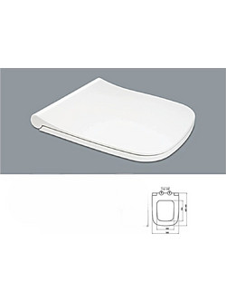 Stewe Home Καπάκι Λεκάνης Τετράγωνο Πλαστικό Slim Soft Close Λευκό STE-015241-P15241