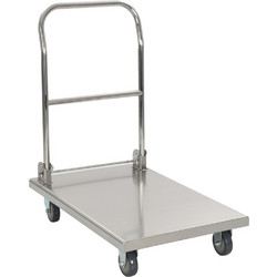 vidaXL Πλατφόρμα Μεταφοράς Ασημί 82x53x86cm από Ανοξείδωτο Ατσάλι 1 τεμ
