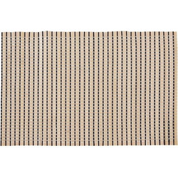 Σουπλά Bamboo Σετ 6 τεμ. Ριγέ Φυσικό Μαύρο 30x45 εκ. Ζaros Kz269