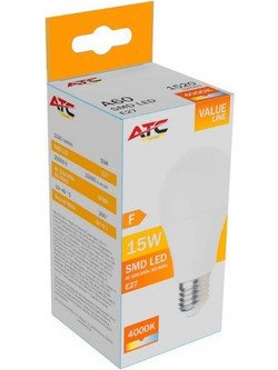 ATC SMD LED Λαμπτήρας A60 230V 15W/1520LM E27 4000K - (ATC-SMD-A60-15W-4K)