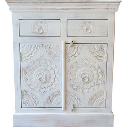 RODHES ΚΟΜΟΤΑ 2ΠΟΡΤΕΣ 2ΣΥΡΤΑΡΙΑ ΛΕΥΚΟ 85x42x100cm