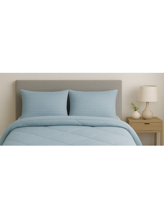 Ζεύγος Μαξιλαροθήκες 50x70 Cosmin Stripe Light Blue