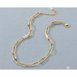 Peach Jewerly Unisex Κολιέ Αλυσίδα Από Ανοξείδωτο Ατσάλι 304 Επιχρυσωμένη 18Κ