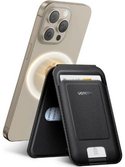 Ugreen Magnetic wallet with stand function for iPhone MagSafe LP836 leather black (45165) (UGR45165)
