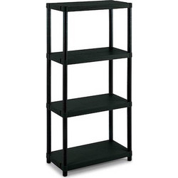 Πλαστική Ραφιέρα QBlack 3060S/4 με 4 Ράφια 60x30x132cm Μαύρη