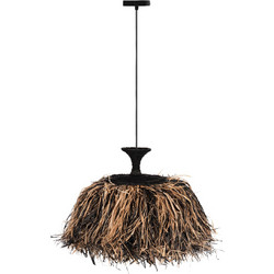 ΦΩΤΙΣΤΙΚΟ ΟΡΟΦΗΣ ORDEM HM4716 ΚΑΠΕΛΟ ΙΝΕΣ SISAL & ΜΠΑΝΑΝΑΣ-ΜΑΥΡΟ & ΦΥΣΙΚΟ Φ60x50Υεκ
