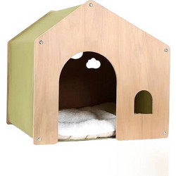 IKAROS PET WOODEN HOUSE ΞΥΛΙΝΟ ΣΠΙΤΑΚΙ ΚΑΤΟΙΚΙΔΙΩΝ 47Χ52Χ50CM ΠΡΑΣΙΝΟ