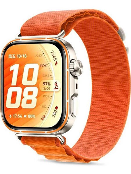 Tech-Protect Nylon Pro Λουράκι Υφασμάτινο Orange (Huawei Watch Fit 3 / 4 / 4 Pro / 5 / 5 Pro)