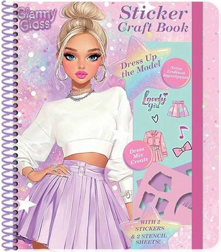 Σετ Ζωγραφικής Μόδας Glammy Gloss με αυτοκόλλητα και στένσιλ