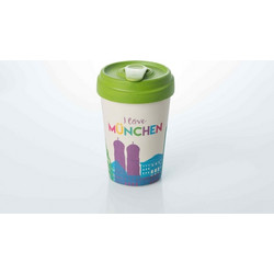 Chic Mic Ποτήρι Bamboo με Καπάκι Berlin Skyline 400ml BCP258