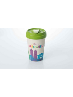 Chic Mic Ποτήρι Bamboo με Καπάκι Berlin Skyline 400ml BCP258