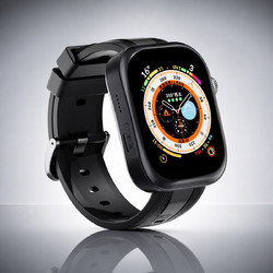 Smartwatch H01C - Μαύρη κάσα / Μαύρο λουρί σιλικόνης