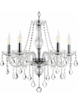 Artekko Chandelier Lisa Διάφανος Κρυστάλλινος 6φωτος Πολυέλαιος Οροφής (Ε14) (66x65x60)cm
