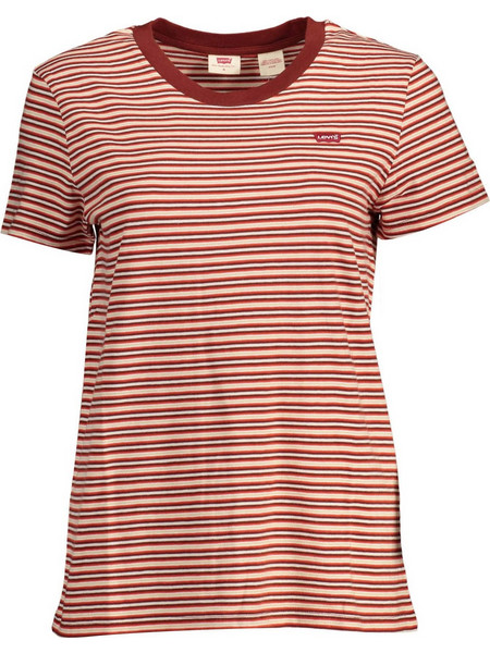 LEVI'S WOMEN'S SHORT SLEEVE T-SHIRT RED Κόκκινο