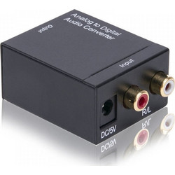 Anga PS-A3005 (5205696522101) | Μετατροπέας ήχου Stereo RCA σε Ψηφιακό Ήχου Toslink ή Coaxial (περιλαμβάνει τροφοδοτικό 5V/1A)