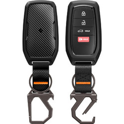 Spigen TK100 Toyota Key Fob Case Black Θήκη Κλειδιού με Καραμπίνερ