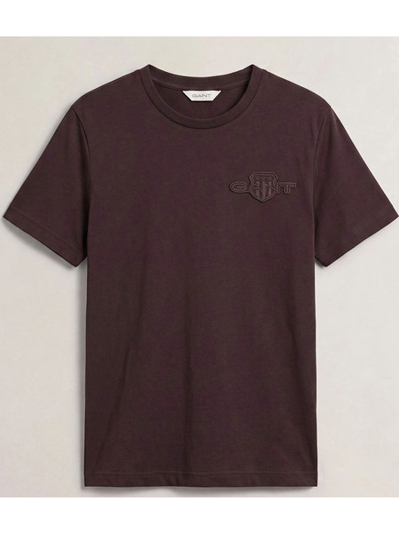 GANT ΜΠΛΟΥΖΑ ΚΜ REG TONAL SHIELD SS T-SHIRT 3GW4202589-202 DarkBrown