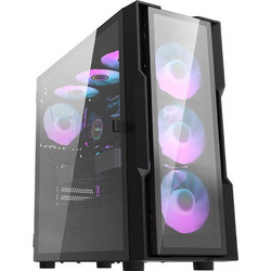 Darkflash DK431 Mesh Black Midi Tower Κουτί Υπολογιστή με Πλαϊνό Παράθυρο