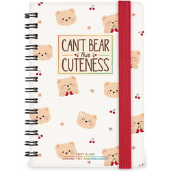 LEGAMI AG2712135 12-MONTH DIARY 2027 - TEDDY BEAR - CHERRY - WHITE - SMALI