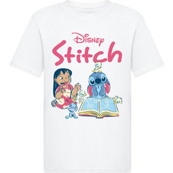 Lilo & Stitch Reading Time Tee white