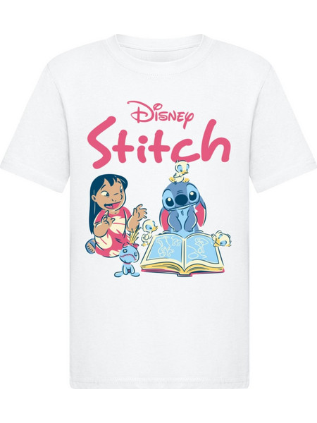 Lilo & Stitch Reading Time Tee white