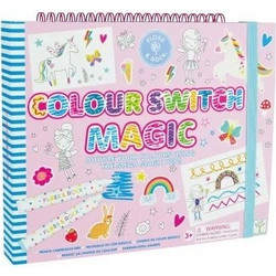 Βιβλίο ζωγραφικής Colour Switch Magic Rainbow Unicorn, Floss and Rock