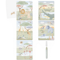 LITTLE DUTCH. Βιβλίο ζωγραφικής Water reveal Jim Safari Friends LD126921