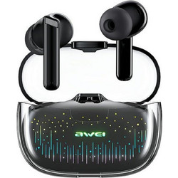 Awei T52 Pro Ακουστικά Bluetooth In Ear Ανθεκτικά στο Νερό Black