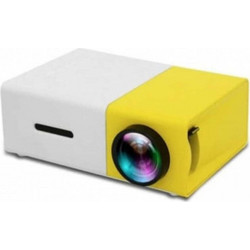 Lifestyle Mini Video Projector φορητός, LED, 1080p, HD, Κίτρινο-Λευκό