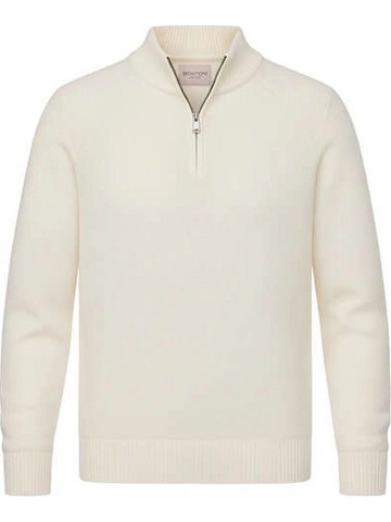 Boston Ανδρική Εκρού Πλεκτή Μπλούζα 1/4 Zip 35.83408.431