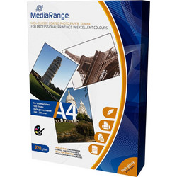 Φωτογραφικό Χαρτί MediaRange για Inkjet Εκτυπωτές A4 High-Glossy 220g/m 100 Φύλλα (MRINK103)