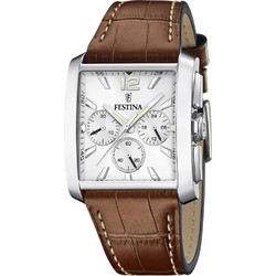 Festina Ανδρικό Ρολόι Χρονογράφος με Καφέ Δερμάτινο Λουράκι F20636/1