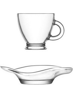 Artcraft Roma Σετ Φλιτζάνια Espresso Γυάλινα Διάφανα 6τμχ