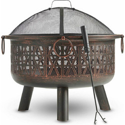 VonHaus Επιτραπέζιο Τζάκι/Ψησταριά Εξωτερικού Χώρου 66.5x66.5cm