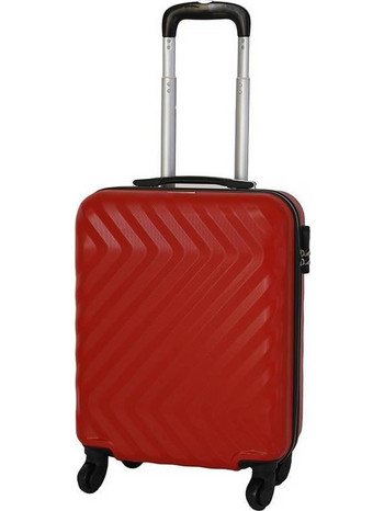 Inart 6-70-059-0060 Βαλίτσα Καμπίνας 55x37x23cm με 4 Ρόδες Κόκκινη