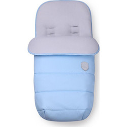KikkaBoo Embroidered Ποδόσακος Καροτσιού Baby Blue