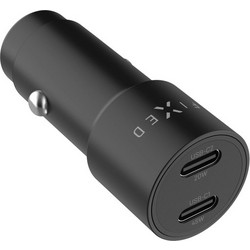 Fixed Double Car Charger 2xUSB-C 65W Black