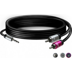 TK060 | Τερματισμένο Καλώδιο Mini Jack stereo 3.5mm αρσενικό σε 2 x RCA αρσενικό