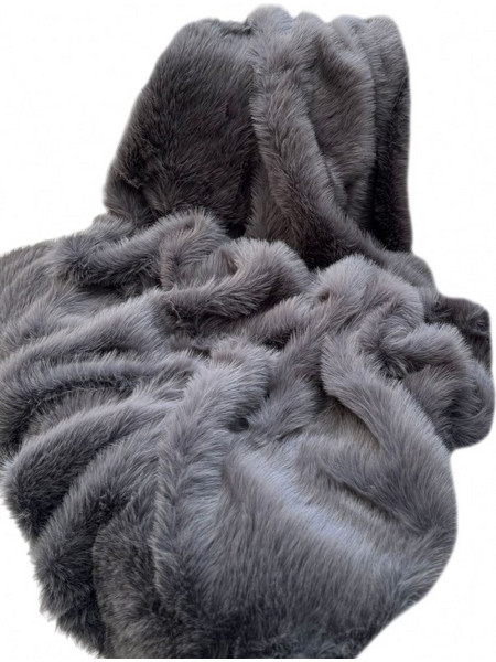 Sofa Shawl Lolita 200x75 Anthracite Polyester 200x70 cm