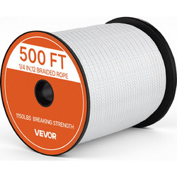 VEVOR Πολυεστερικό Σχοινί Ναυτικού Τύπου 6,4 mm x 152 m Λευκό SXBZSSXBZJZXXTPLZ001V0