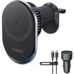 Anker Prime MagGo AirCool Βάση Κινητού Αυτοκινήτου με Ρυθμιζόμενα Άγκιστρα και Ασύρματη Φόρτιση Μαύρη B2933H11