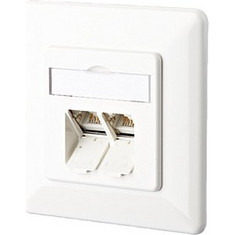 METZ CONNECT 1307381002-I - Εντοιχιζόμενη διπλή πρίζα δικτύου RJ-45, λευκή