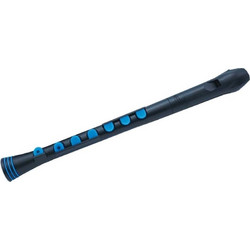 NUVO Recorder+ soprano recorder, black and blue NURG320BBL