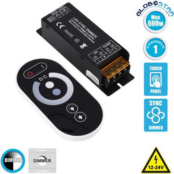 Σετ Dimmer RF 2.4Ghz 1 Καναλιού 600W DC 12-24V DIMMERIO Μαύρο