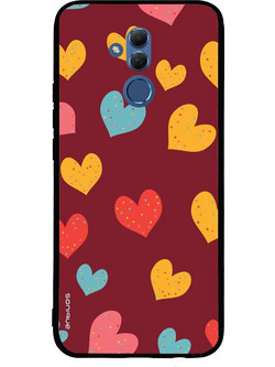 Sonique Heart Series Back Cover Burgundy (Huawei Mate 20 Lite)