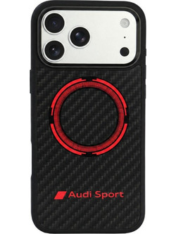 Audi RSQ Carbon Fiber Sport Red Circle MagSafe Θήκη Black (iPhone 18 Pro Max / 17 Pro Max)