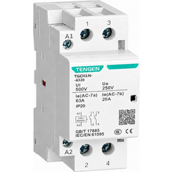 Ρελέ Ισχύος Κλειστού Τύπου 2P 63A 220-240V TENGEN TGCH1N-6320 09-00522